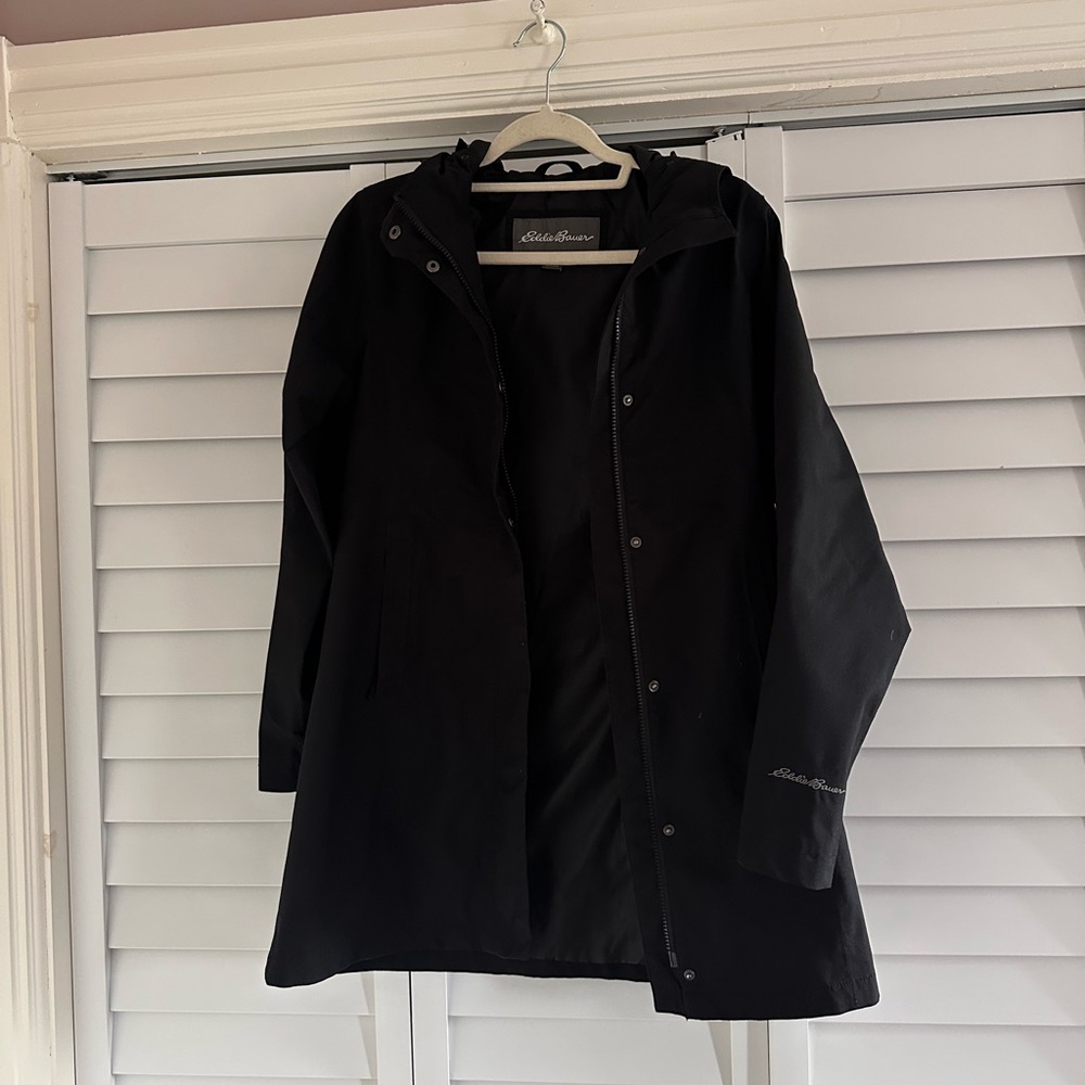 Eddie Bauer Women's Black Hooded Shell Jacket